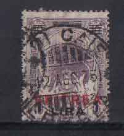 1924 - LOTTO/ERIT86U - ERITREA -  1 LIRA SU 10 ANNA LILLA - USATO