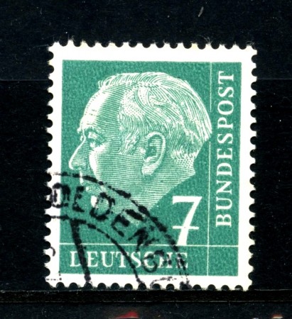 1954 - GERMANIA FEDERALE - 7p. PRESIDENTE HEUSS - USATO - LOTTO/30779U