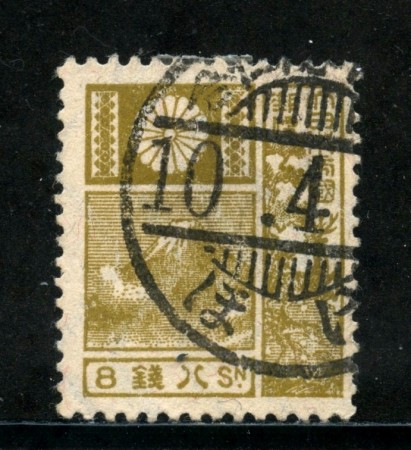 1929 - GIAPPONE - 8 s. GIALLO OLIVA - USATO - LOTTO/29710