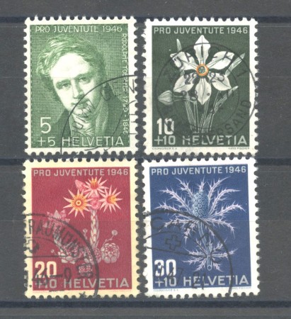 1946 - LOTTO/39384 - SVIZZERA - PRO JUVENTUTE 4v. - USATI