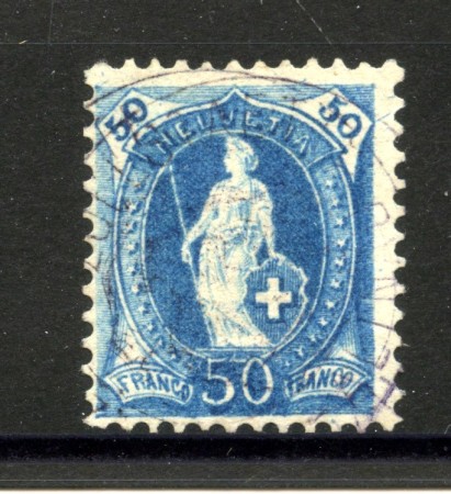1882/904 - SVIZZERA - LOTTO/40632 - 50 cent. AZZURRO ALLEGORIA - USATO