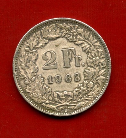 1963 - SVIZZERA - LOTTO/M43399 - 2 FRANCHI ARGENTO