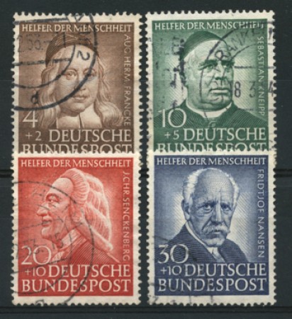 1953 - LOTTO/11850 - GERMANIA FEDERALE - BENEFICENZA 4v . - USATI