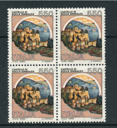 1984 - LOTTO/6805Q - REPUBBLICA - CASTELLO ROCCA SINIBALDA  - QUARTINA