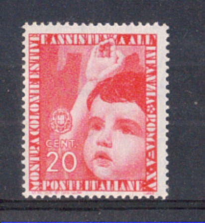 1937 - LOTTO/REG407N - REGNO - 20c. COLONIE ESTIVE NUOVO