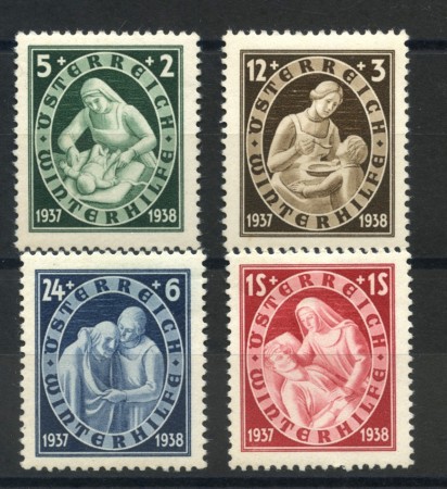 1937 - AUSTRIA - SOCCORSO INVERNALE 4v. NUOVI - LOTTO/34048
