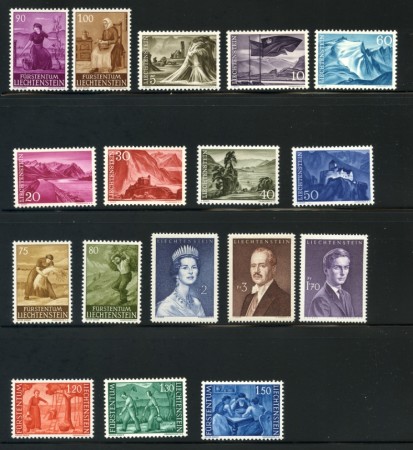 1959/64 - LIECHTENSTEIN - POSTA ORDINARIA 14v.- LOTTO/32777