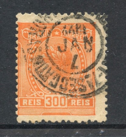 1918 - BRASILE - 300r. ARANCIO - USATO - LOTTO/28859