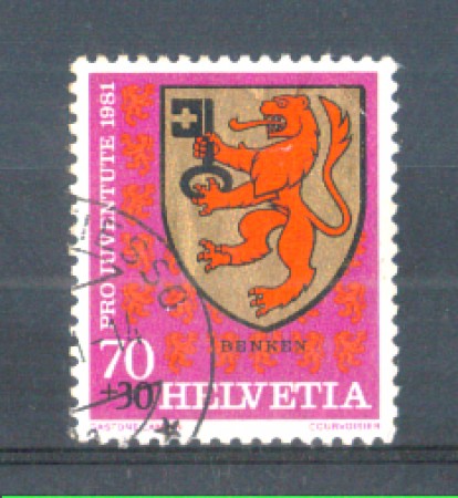 1981 - LOTTO/SVI1141U - SVIZZERA - 70+30c. PRO JUVENTUTE - USATO