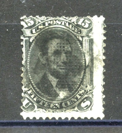 1867 - STATI UNITI - LOTTO/40801 - 15 Cent. NERO  A.LINCOLN - USATO