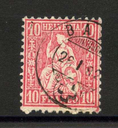1881 - SVIZZERA - LOTTO/40625 - 10 CENT. ROSA - USATO
