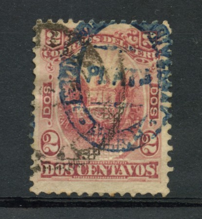 1881 - LOTTO/4960 - PERU - 2c. CARMINIO SOPRASTAMPA II° - USATO