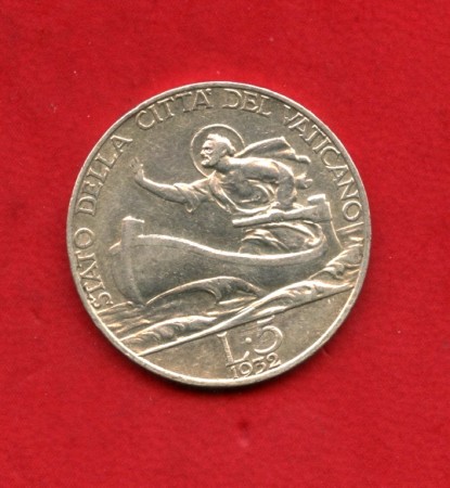 1932 - VATICANO - LOTTO/M47746 - 5 LIRE ARGENTO PAPA PIO XI°