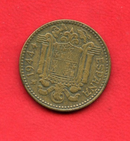 1944 - SPAGNA - UNA PESETA  - LOTTO/32391