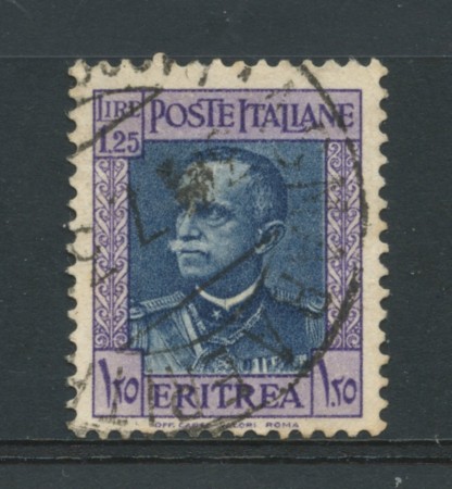 1931 - LOTTO/14988 - ERITREA - 1,25 LIRE VIOLETTO VITTORIO EMANUELE III° - USATO