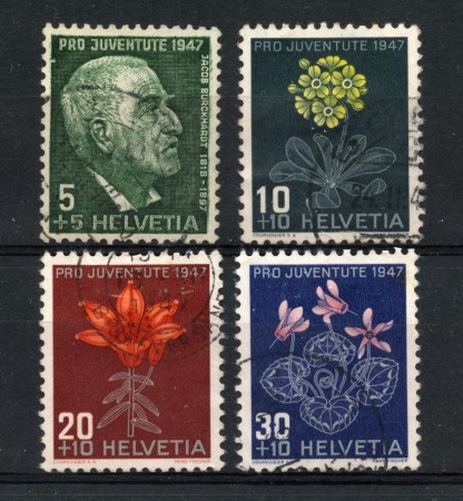 1947 - LOTTO/22281 - SVIZZERA - PRO JUVENTUTE 4v. - USATI