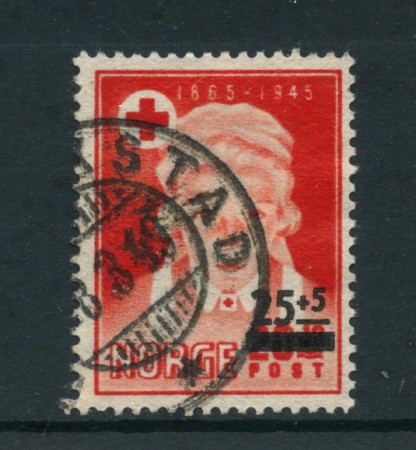 1948 - LOTTO/24059 - NORVEGIA  - PRO CROCE ROSSA SOPRASTAMPATO - USATO