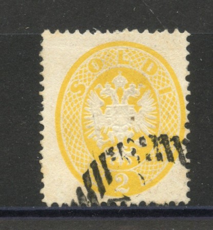 1863 - LOMBARDO VENETO - LOTTO/40580 - 2 SOLDI GIALLO  - USATO