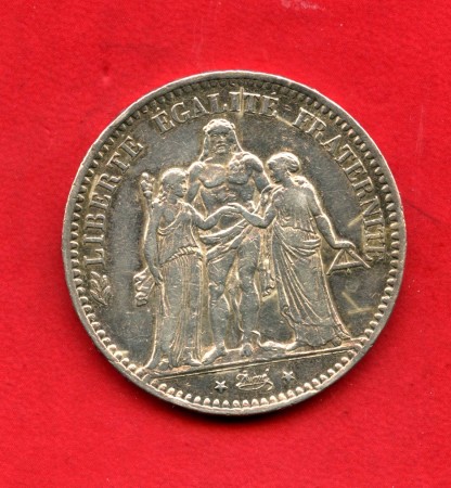 1877A - FRANCIA - LOTTO/M48103 - 5 FRANCHI ARGENTO ERCOLE