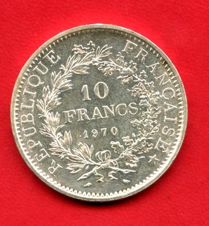 1970 - FRANCIA - LOTTO/M38348 - 10 FRANCHI ARGENTO 