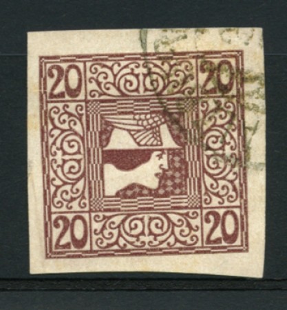 1908 - LOTTO/12356 - AUSTRIA - 20h. BRUNO ROSSO PER GIORNALI - USATO