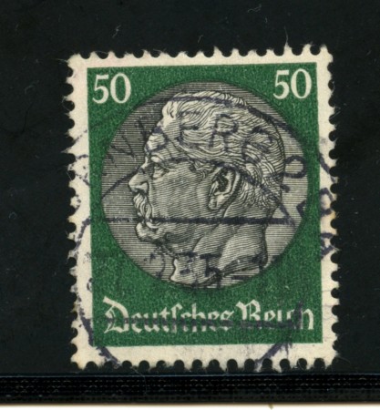 1932/33 - LOTTO/16171 - GERMANIA - 50p. VERDE E NERO HINDENBURG - USATO