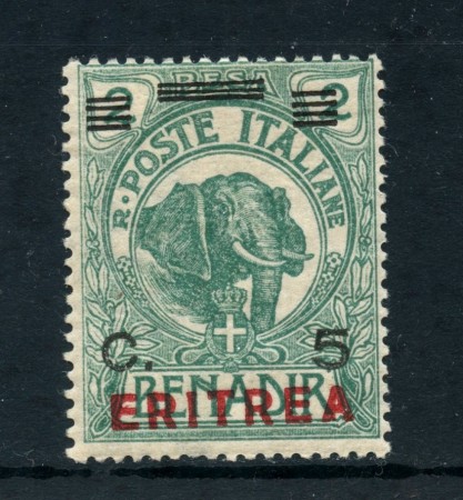 1924 - ERITREA - 5 SU 2 BESA  VERDE - CON LINGUELLA - LOTTO/25328