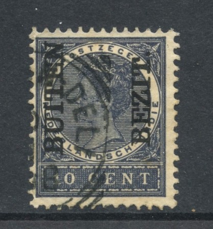 1908 - INDIE OLANDESI - 10c. ARDESIA  SOPRASTAMPATO BUITEN BEZIT - USATO - LOTTO/28801