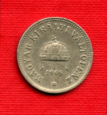 1908 - LOTTO/M20710 - UNGHERIA - 10 FILLER