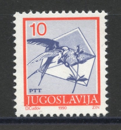 1990 - JUGOSLAVIA - LOTTO/38545 -  10d. POSTA ORDINARIA - NUOVO