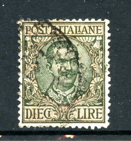 1910 - REGNO - LOTTO/43327 - 10 LIRE  FLOREALE - USATO