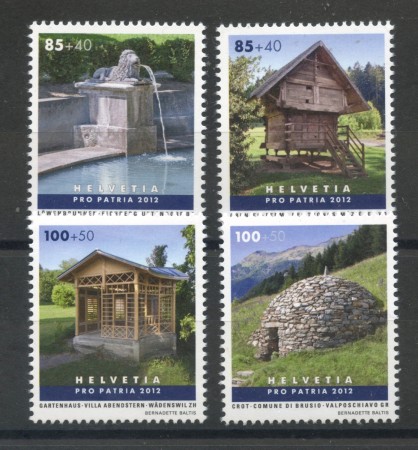 2012 - SVIZZERA - LOTTO/37806 - PRO PATRIA 4v. - NUOVI