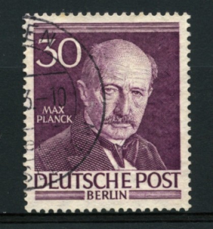 1952/53 - LOTTO/11944 - BERLINO - 30p. MAX PLANCK - USATO