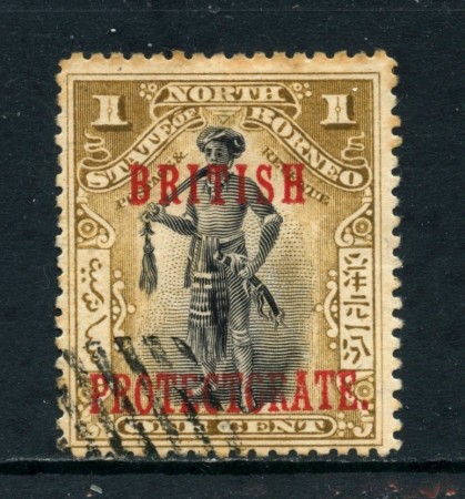 1901/12 - NORD BORNEO - 1c. BRITISH PROTECTORATE - USATO - LOTTO/27003