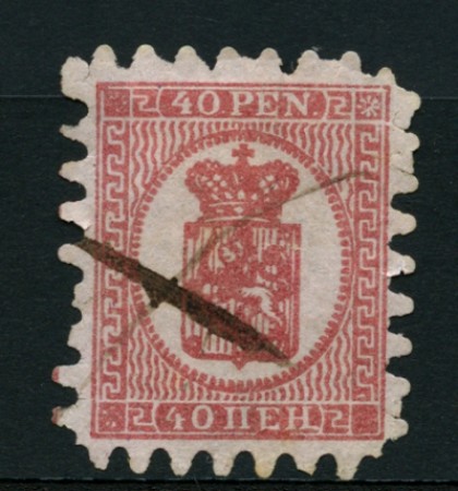 1866 - LOTTO/12263 - FINLANDIA - 40p. ROSA SU LILLA - USATO