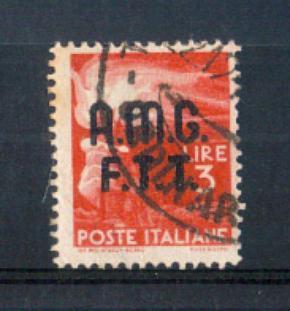 1947 - LOTTO/10176U - TRIESTE A - 3 LIRE DEMOCRATICA USATO