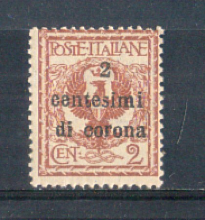 1919 - LOTTO/TT2N - TRENTO e TRIESTE  - 2 CENT. SU 2 CENT.  ROSSO BRUNO NUOVO