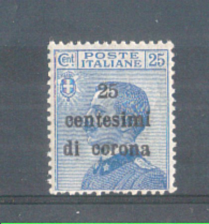 1919 - LOTTO/TT6L - TRENTO e TRIESTE 25 CENT. SU 25 CENT. AZZURRO LING.