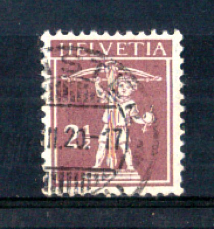 1916 - LOTTO/SVI157U - SVIZZERA - 2,5c. LILLA SCURO - USATO