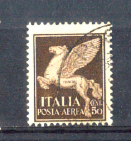 1930 - LOTTO/REGA13U - REGNO - POSTA AEREA - 50c. SEPPIA USATO