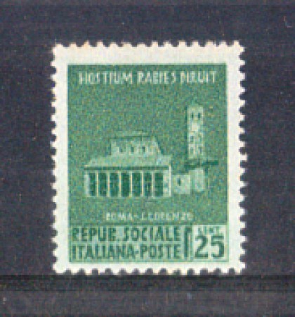 1944 - LOTTO/RSI497N - RSI - 25c. MONUMENTI DISTRUTTI - NUOVO