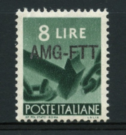 1949/50 - LOTTO/11665 - TRIESTE A - 8 LIRE DEMOCRATICA - LING.