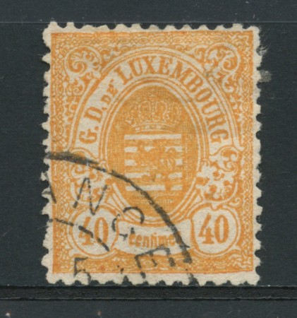 1874/79 - LOTTO/14436 - LUSSEMBURGO - 40c. ARANCIO STEMMA - USATO