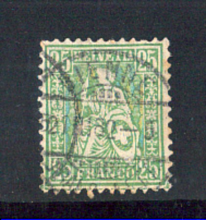 1881 - LOTTO/9816 - SVIZZERA - 25c. VERDE - USATO