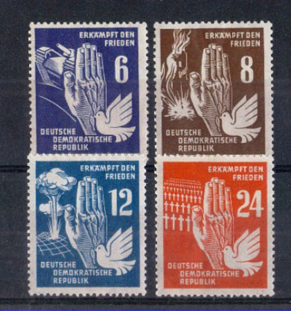 1950 - LOTTO/5140 - GERMANIA DDR - A FAVORE DELLA PACE