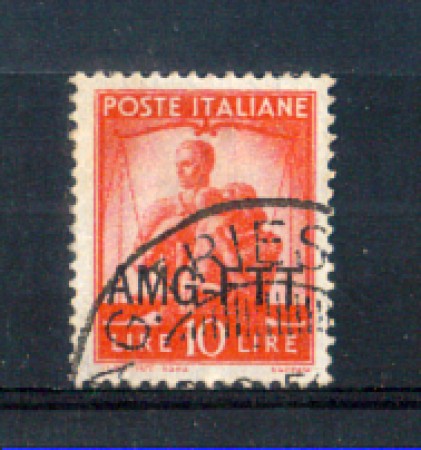 1949 - LOTTO/10241U - TRIESTE A - 10 LIRE DEMOCRATICA USATO