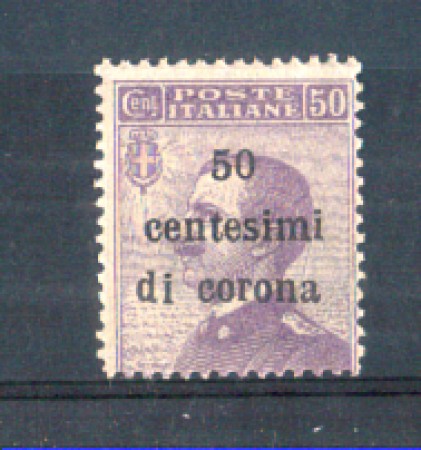 1919 - LOTTO/TT9N - TRENTO e TRIESTE - 50 CENT- SU 50 CENT.VIOLETTO NUOVO