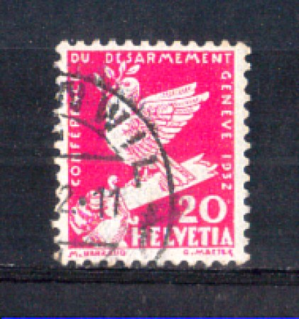 1932 - LOTTO/SVI256U - SVIZZERA - 20c. CONFERENZA DISARMO - USATO