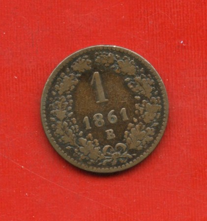 1861 - AUSTRIA - LOTTO/M47495 - 1 KREUZER RAME