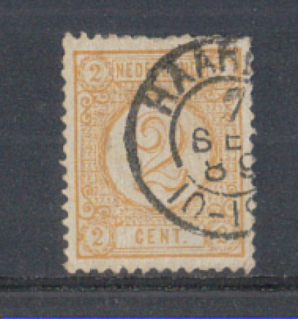 1876 - LOTTO/3585CU - OLANDA - 2c. GIALLO - USATO